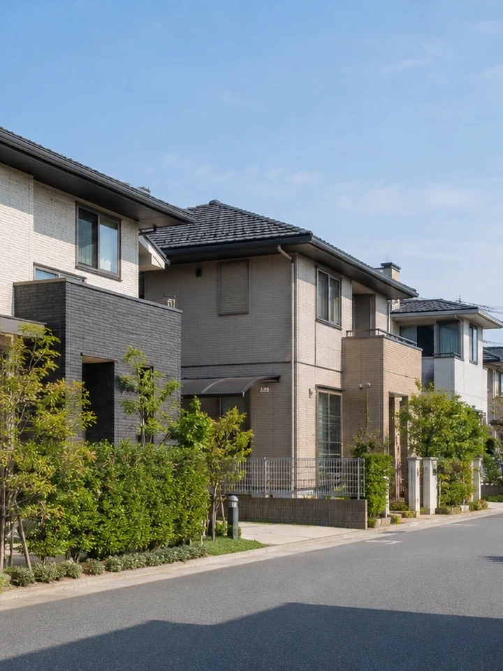 福岡の一般的な戸建て住宅街をイメージした住宅エリア
