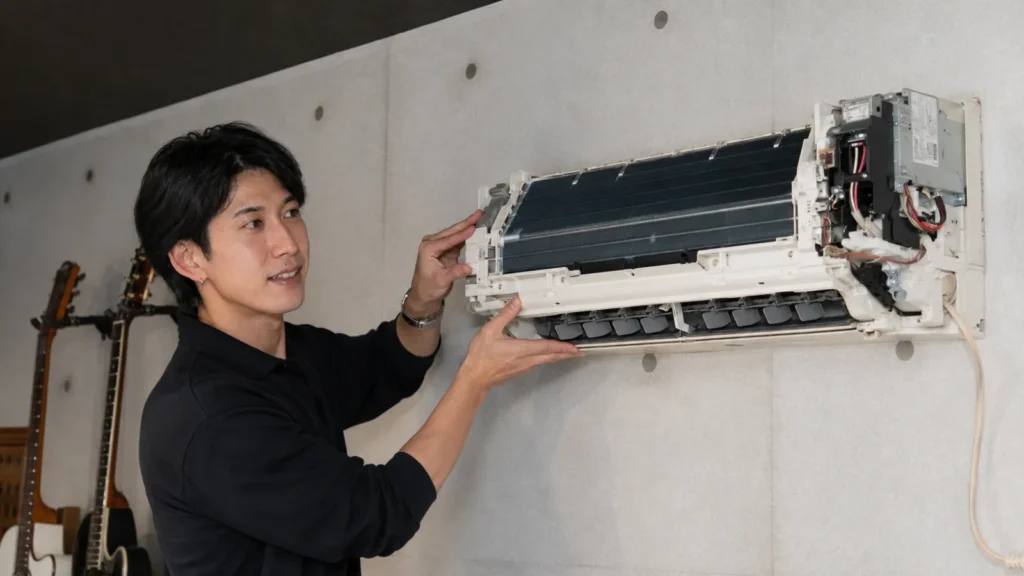 送風ファンなどを追加で取り外す完全分解洗浄
